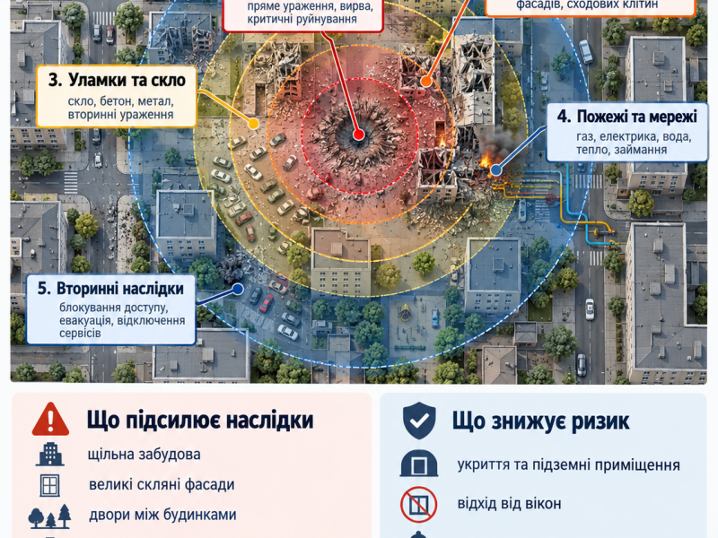 Ракета — це не точка на карті: що насправді означає маса бойової частини для міста